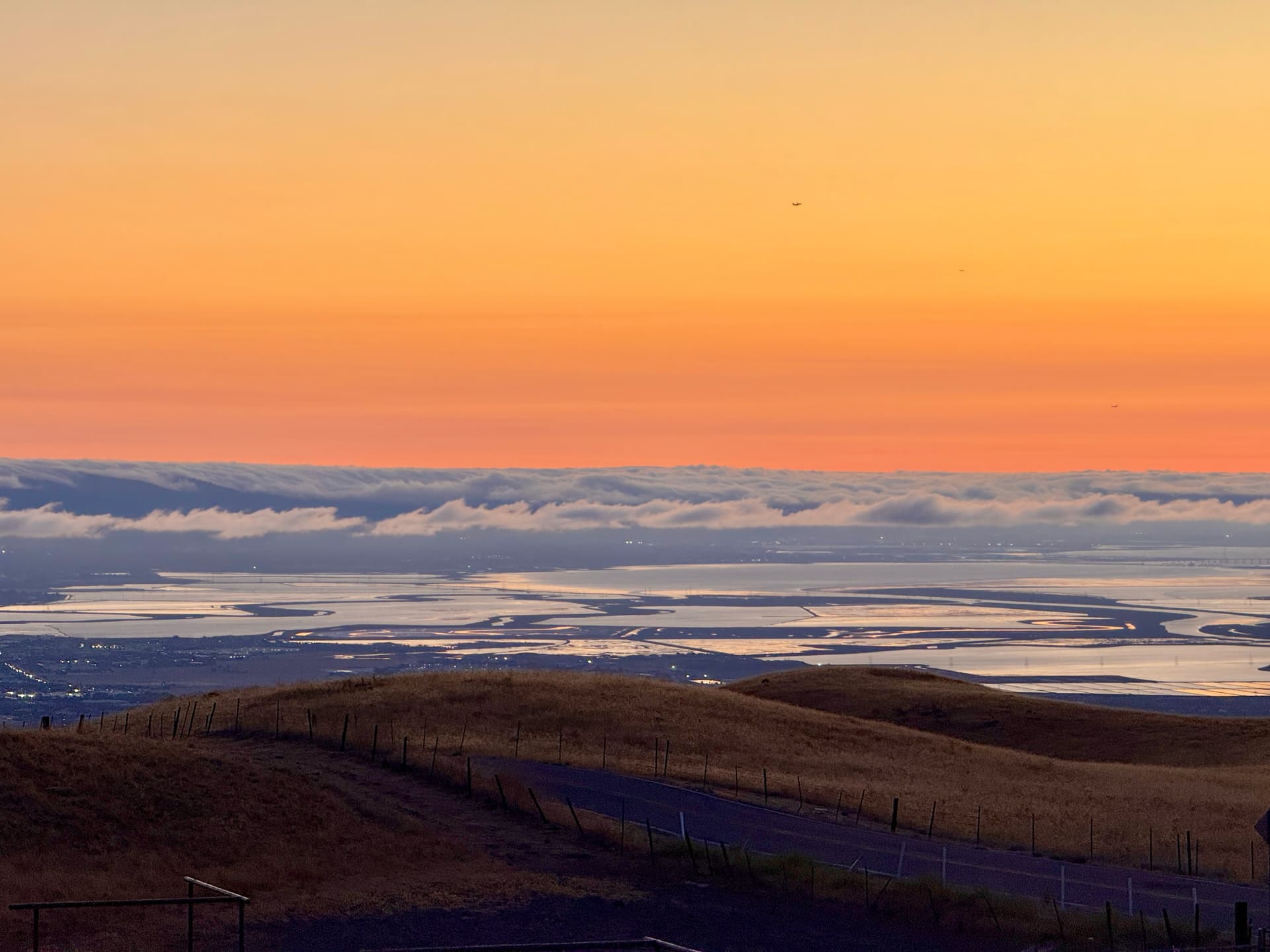 Bay Area at sunset from the hills