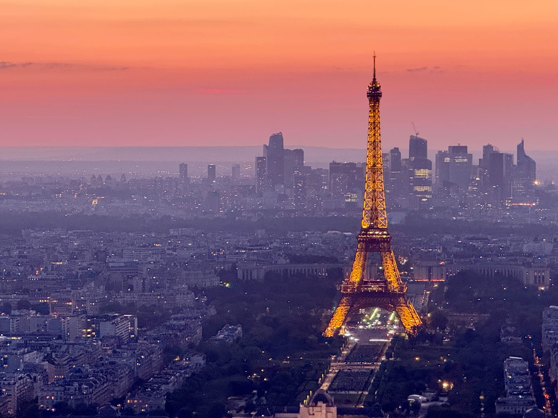 Eiffel Tower at sunset